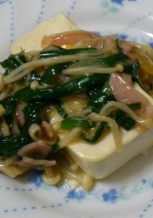 豆腐ステーキ@ニラえのきあん-レシピのメイン写真