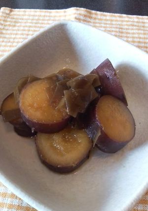 【圧力鍋で】さつまいもと昆布の煮物-レシピのメイン写真