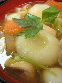 モッチリ*じゃがいも餅入りけんちん汁*-レシピのメイン写真