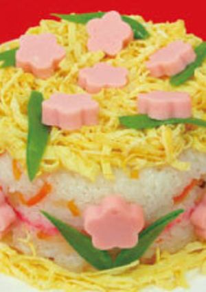 ひな祭り♪ソーセージのお花のちらし寿司-レシピのメイン写真