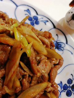 塩麹豚肉とごぼうのピリ辛炒め☆-レシピのメイン写真