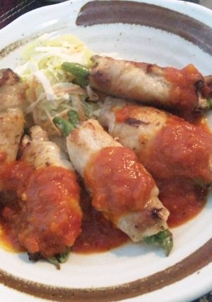 野菜の肉巻きトマトソース-レシピのメイン写真