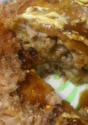 簡単！キャベツ無しでお好み焼き☆-レシピのメイン写真