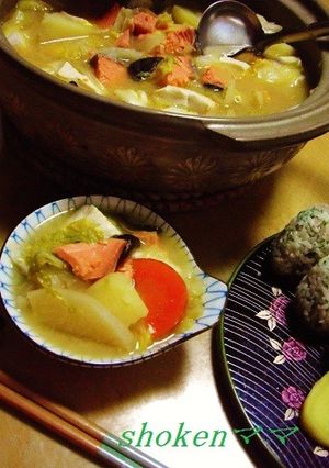 暖まるよ～うちの石狩鍋♪-レシピのメイン写真