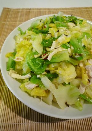蒸し鶏と茹でキャベツどっさりサラダ-レシピのメイン写真