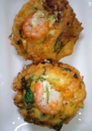 三つ葉と海老の豆腐揚げ-レシピのメイン写真