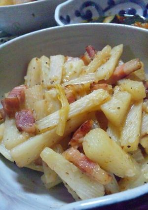 長芋とベーコンのカレー塩麹炒め☆-レシピのメイン写真