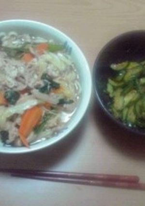 野菜たっぷりうどん-レシピのメイン写真
