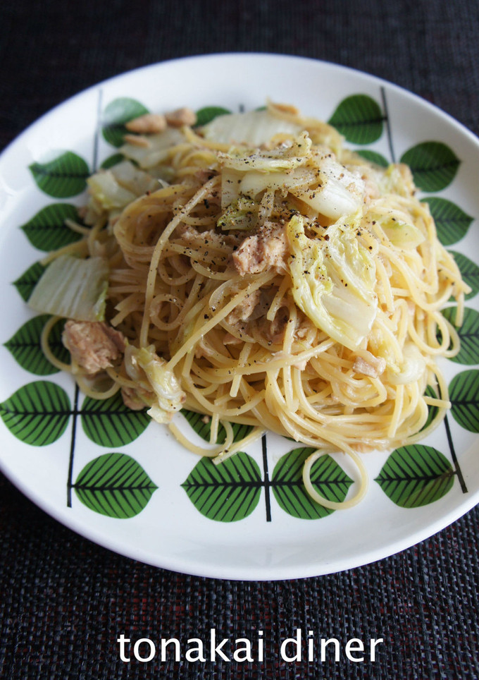 白菜とツナの和風ゆず胡椒パスタ　-レシピのメイン写真