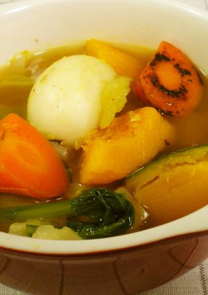 簡単っ♪ごろり野菜のモグモグ食べるスープ-レシピのメイン写真