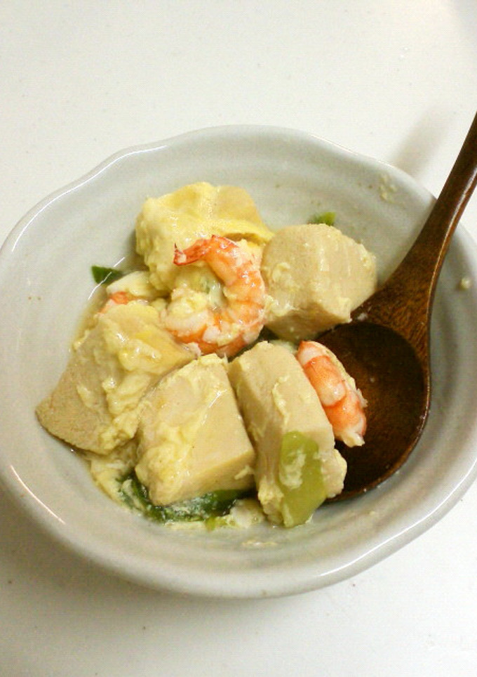 ☆高野豆腐とエビの卵とじ☆-レシピのメイン写真
