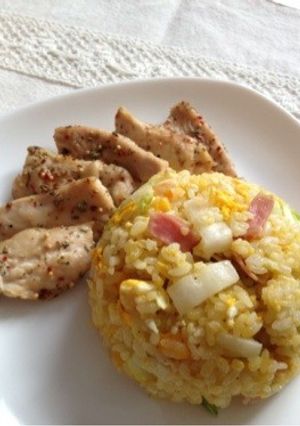 しゃきっとはくさいのにこにこチャーハン-レシピのメイン写真