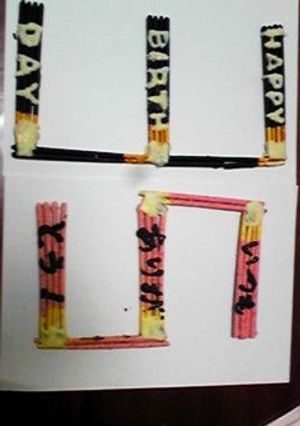 お誕生日デコポッキー-レシピのメイン写真