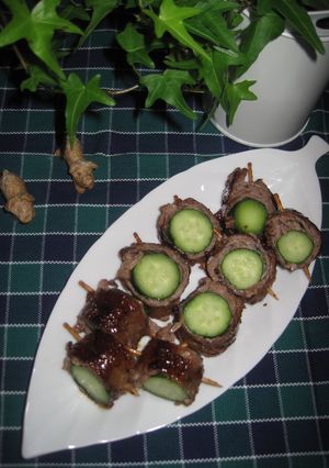 甘辛味のきゅうりの牛肉巻き♪お弁当に♪-レシピのメイン写真