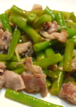 豚肉　インゲン　生姜の炒め物-レシピのメイン写真