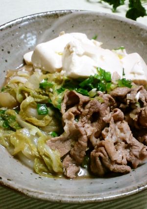 白菜と豚の肉豆腐✿-レシピのメイン写真