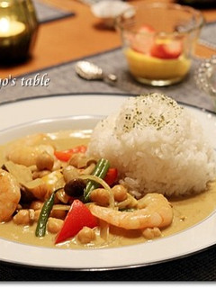 簡単♪海老と豆のココナッツカレー-レシピのメイン写真