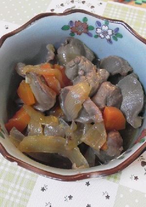 簡単！砂肝とレバーの煮込み-レシピのメイン写真
