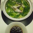 鱈と豆腐鍋。ねぎ生姜・醤油添え!
