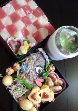 セクシーな唇の真鯛ちゃん弁当(笑)-レシピのメイン写真