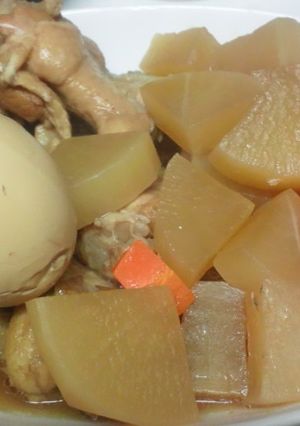 お酢で柔らか♡手羽元・大根の煮物-レシピのメイン写真