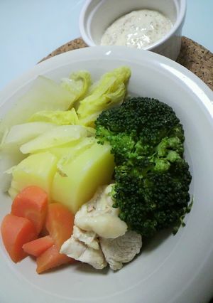 ★一石二鳥★茹で鶏野菜-レシピのメイン写真