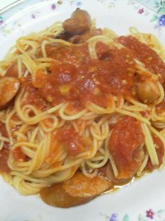 ソーセージのピリ辛トマトソースパスタ-レシピのメイン写真