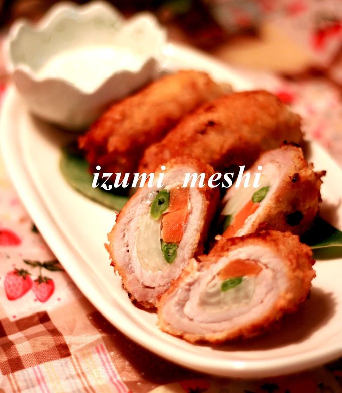 生姜焼きのお肉で♪野菜とんかつ by いづみうな 【クックパッド】 簡単