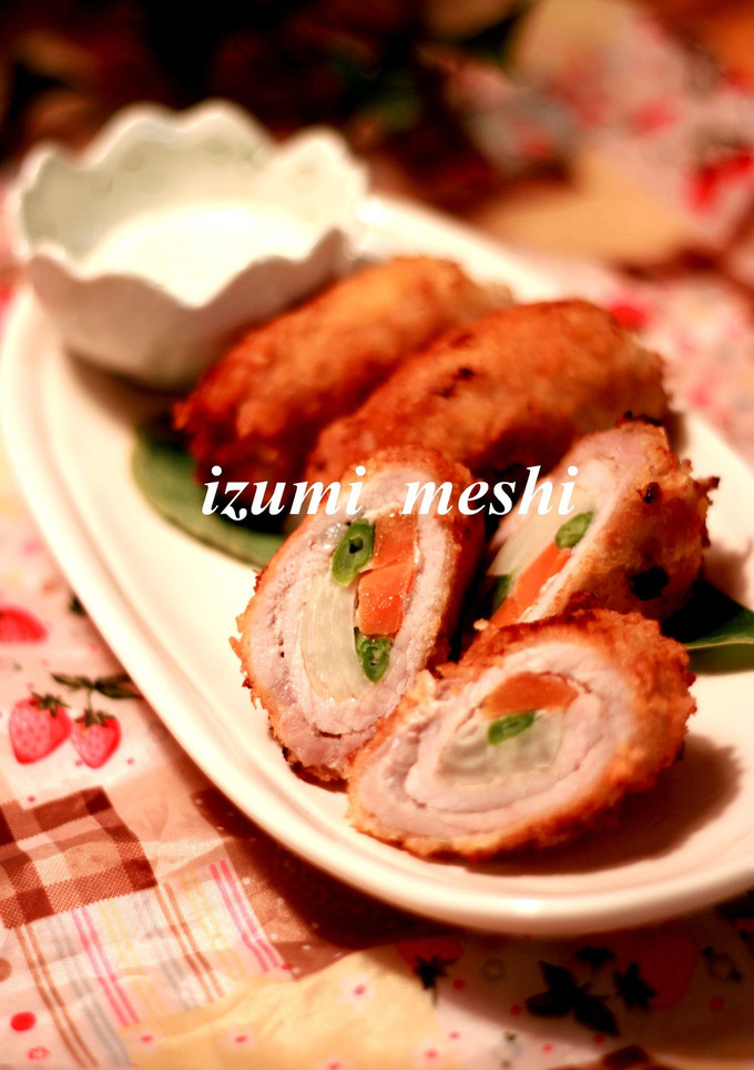 生姜焼きのお肉で♪野菜とんかつ-レシピのメイン写真