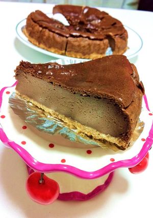 チョコレート味のベイクドチーズケーキ-レシピのメイン写真