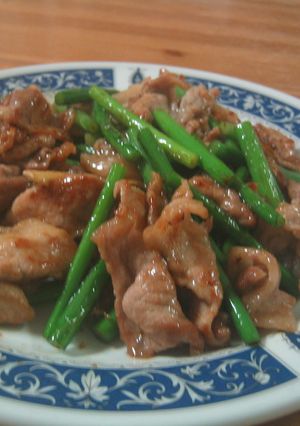 にんにくの芽と豚肉のオイスターソース炒め-レシピのメイン写真