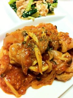 シメジたっぷり♪ 鶏もものトマト煮込み-レシピのメイン写真