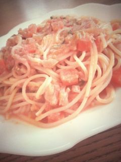 脂肪燃焼スープでトマトクリームパスタ-レシピのメイン写真