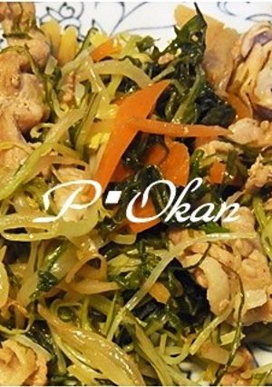 ポリフェノール豊富☆水菜と豚肉の生姜炒め-レシピのメイン写真