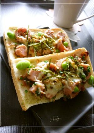 塩麹×葱・魚ニソのわさび風味のトースト-レシピのメイン写真
