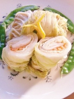 油揚げとニンジンを芯にして、ロール白菜♬-レシピのメイン写真