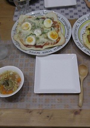 キリンワインスプリッツァに合うチキンピザ-レシピのメイン写真