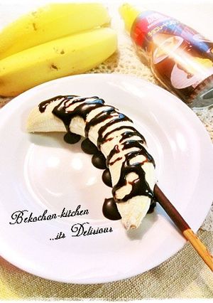 ＊串はポッキー♪チョコバナナ＊-レシピのメイン写真
