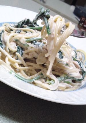 ほうれん草とツナのクリームパスタ＊-レシピのメイン写真