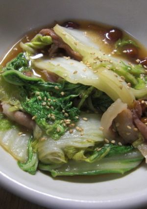 白菜・豚肉・なめこのあっさり煮-レシピのメイン写真