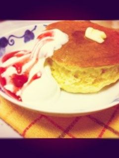 ふわふわホットケーキ by はっぴーかめかめ 【クックパッド】 簡単