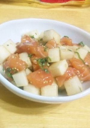 サーモンのサイコロサラダ。-レシピのメイン写真