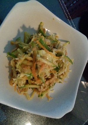 きゅうりと千切り野菜のツナサラダ-レシピのメイン写真