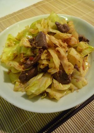 豚ハツとキャベツの中華風？冷菜-レシピのメイン写真