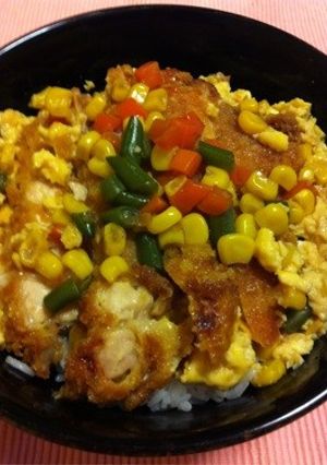 ミックスベジタブルで時短☆カツ丼-レシピのメイン写真