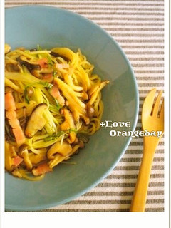 きのこと水菜の生姜バタースパゲティ-レシピのメイン写真