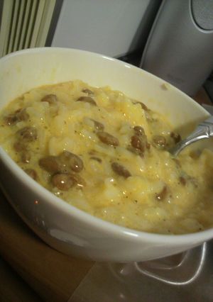 夜食・1人ﾗﾝﾁに!ﾏﾖﾁｰ納豆卵ご飯-レシピのメイン写真