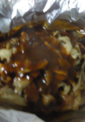 熱々♫キノコハンバーグのホイル焼き-レシピのメイン写真