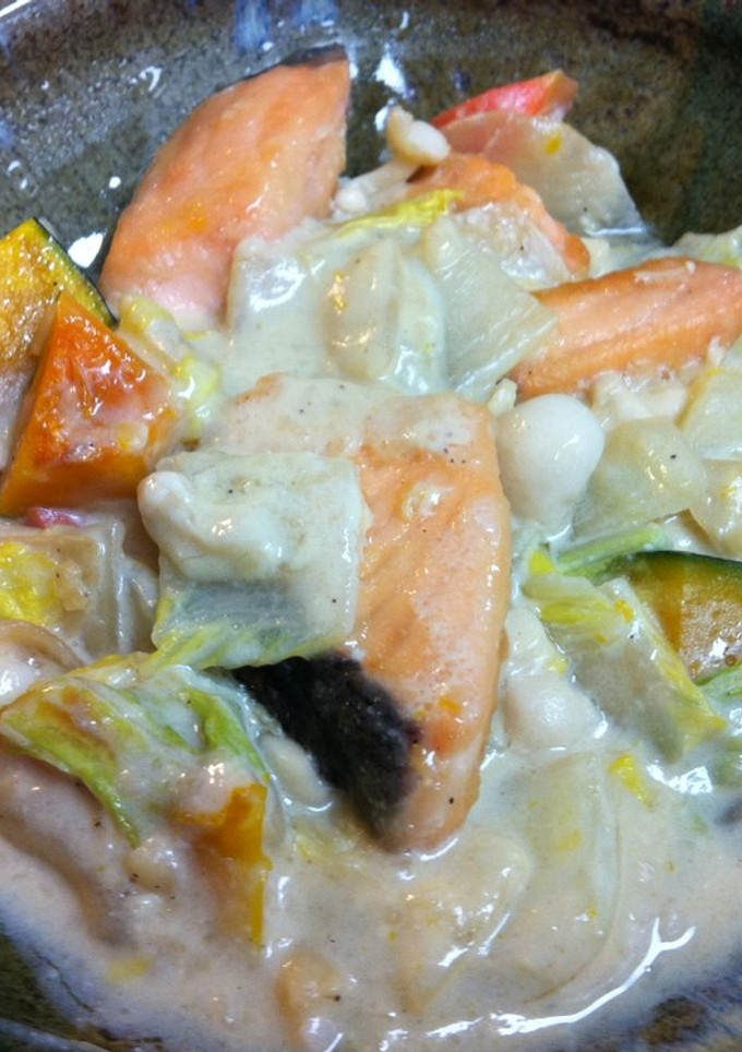 ほかほか☆鮭と白菜のクリーム煮-レシピのメイン写真