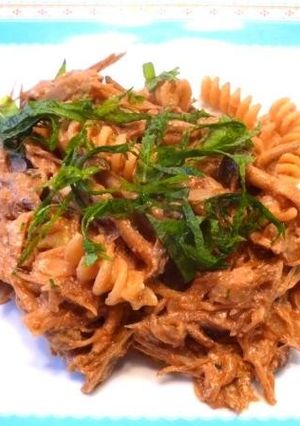 水切りヨーグルトで!ゴボウのチーズパスタ-レシピのメイン写真
